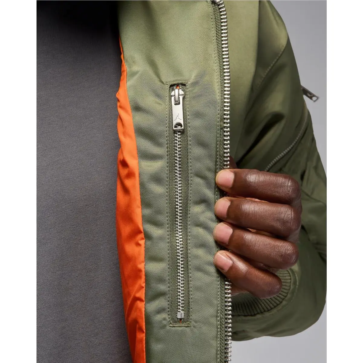 Nike clothing - Nike Jordan Renegade Flight Jacket - HV0540222 - Green (UPC: 197861849388) 5