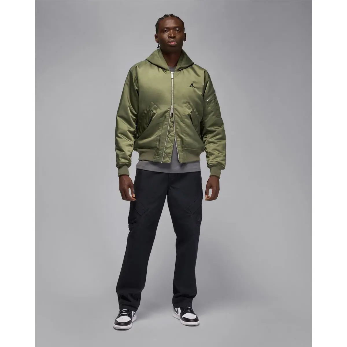 Nike clothing - Nike Jordan Renegade Flight Jacket - HV0540222 - Green (UPC: 197861849388) 7