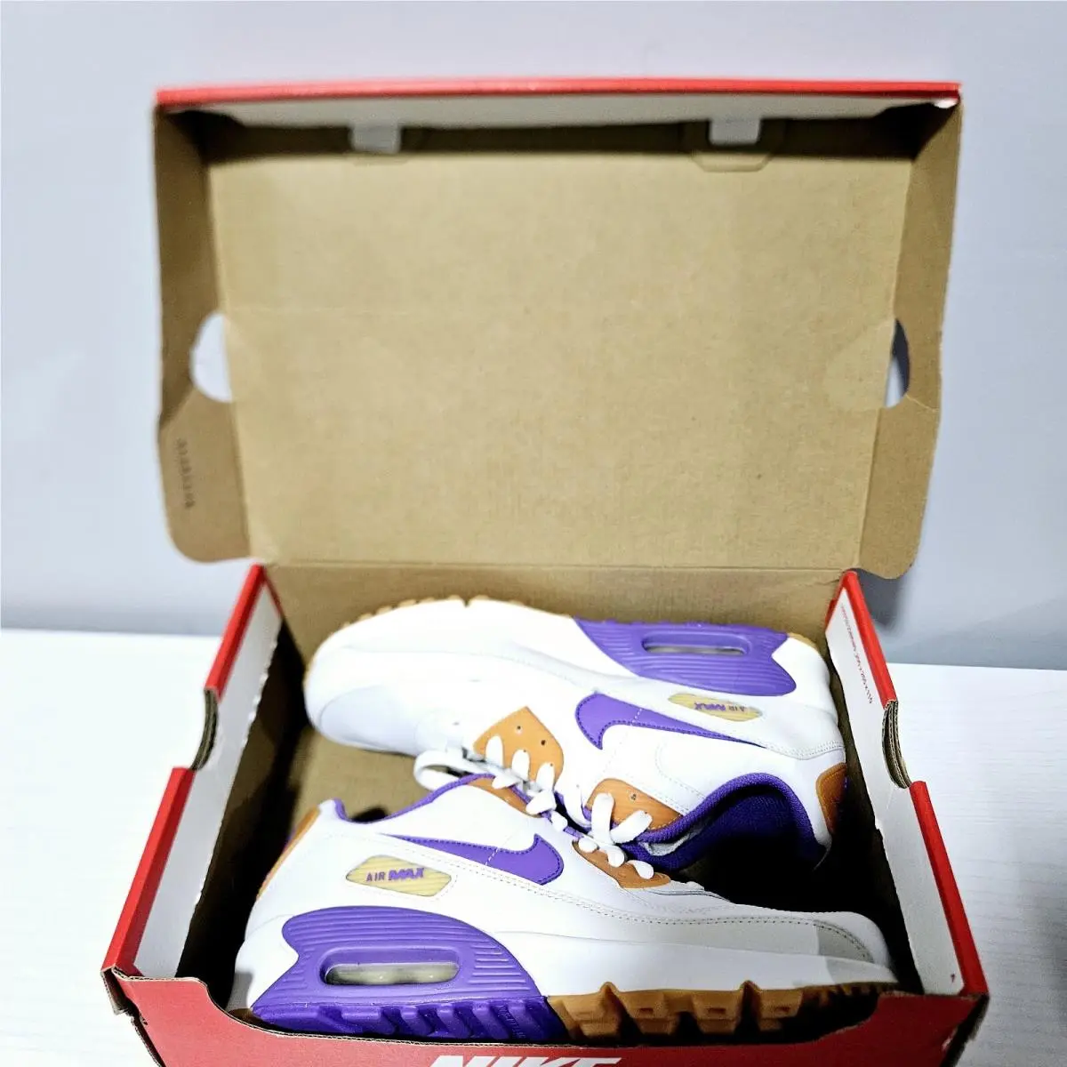 Nike shoes - Nike Air Max 90 - Air Max - DV3607103 - white / purple / multicolor (UPC: 196604998741) 1