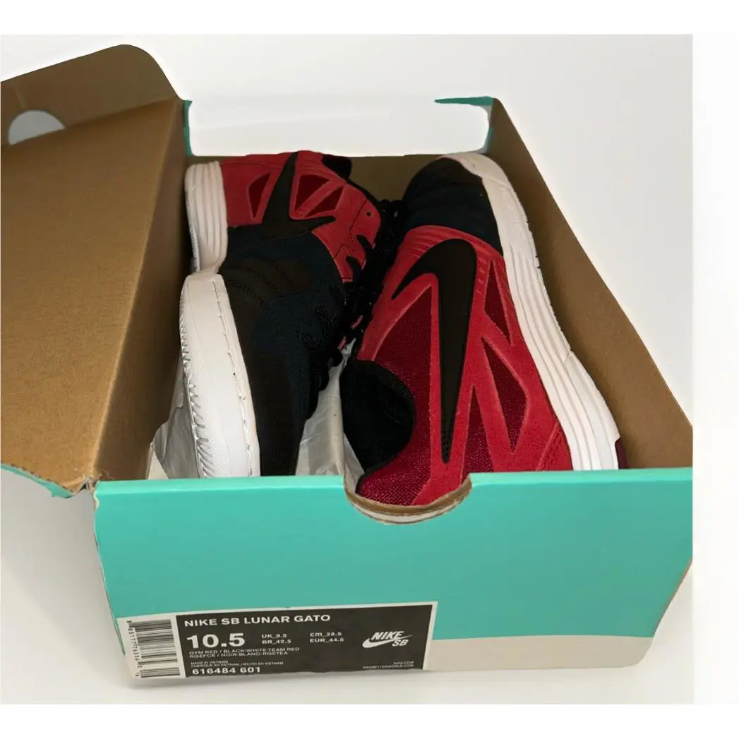 Nike shoes - SB Lunar Gato - Lunar Gato - 616484-601 - Black And Red Colorway 9