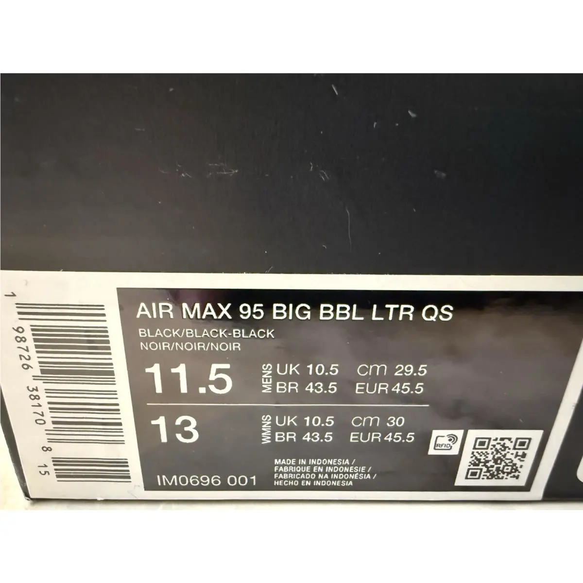Nike shoes - Nike Air Max 95 QS - IM0696-001 - Black/Black/Black (UPC: 198726381708) 7