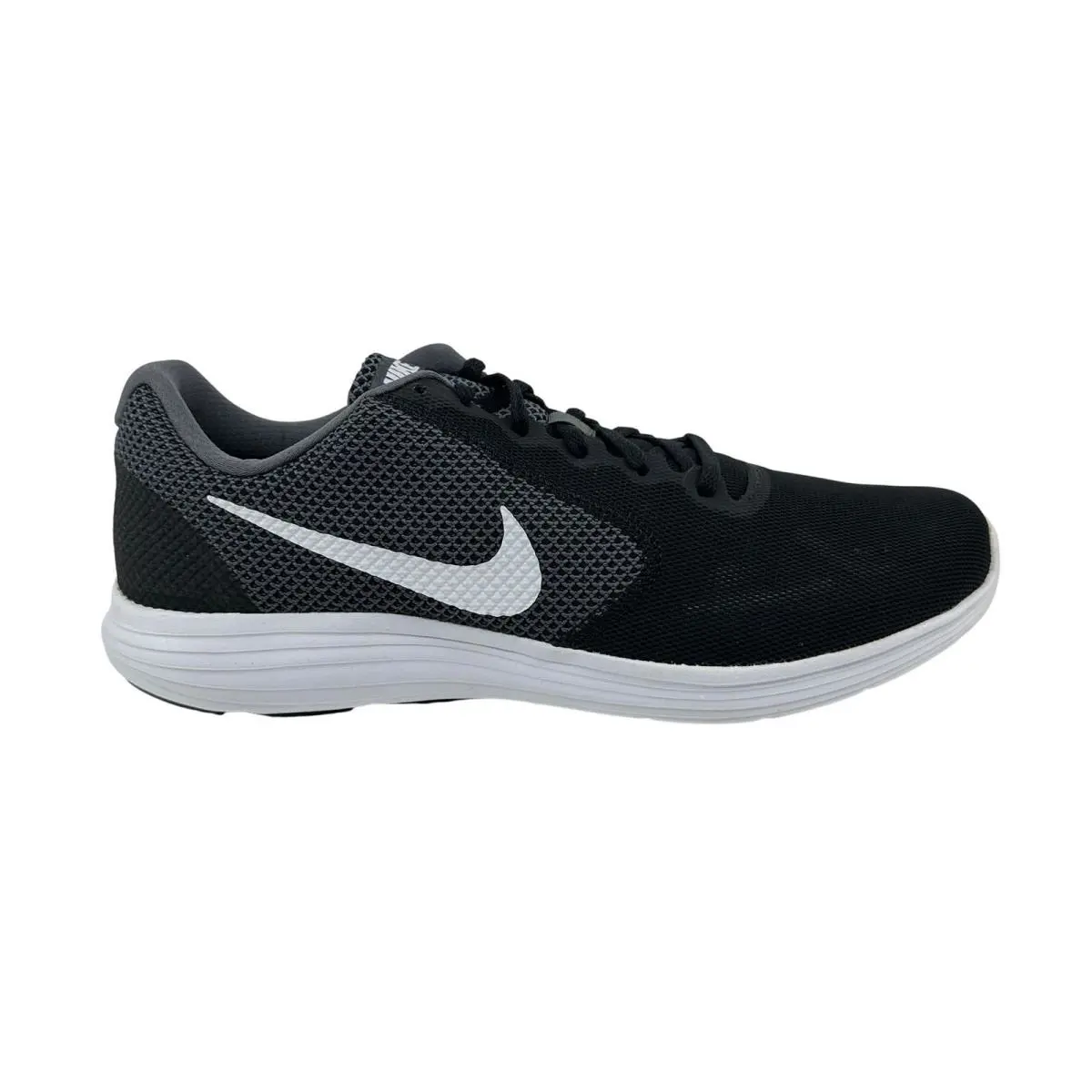 Nike Revolution 3 Dark Grey White Black Mens Size 13 Athletic Sneaker - Gray, Manufacturer: Dark Grey White Black