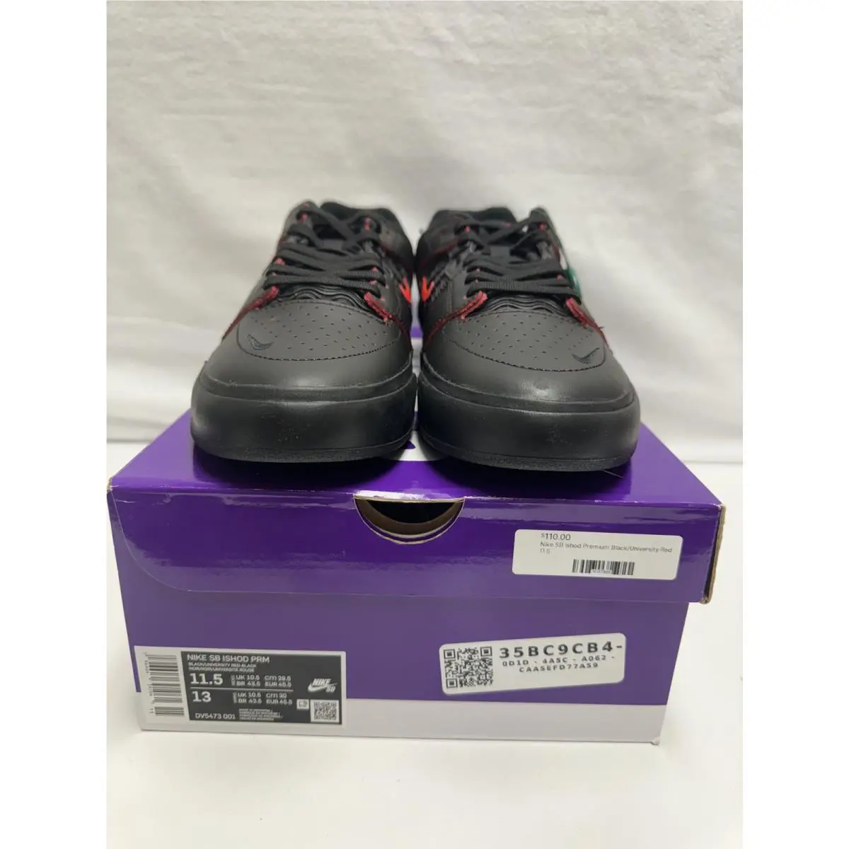 Nike shoes - Nike Ishod Wair Premium SB - DV5473-001 - Black, Manufacturer: Black/Black/Black/University Red 3