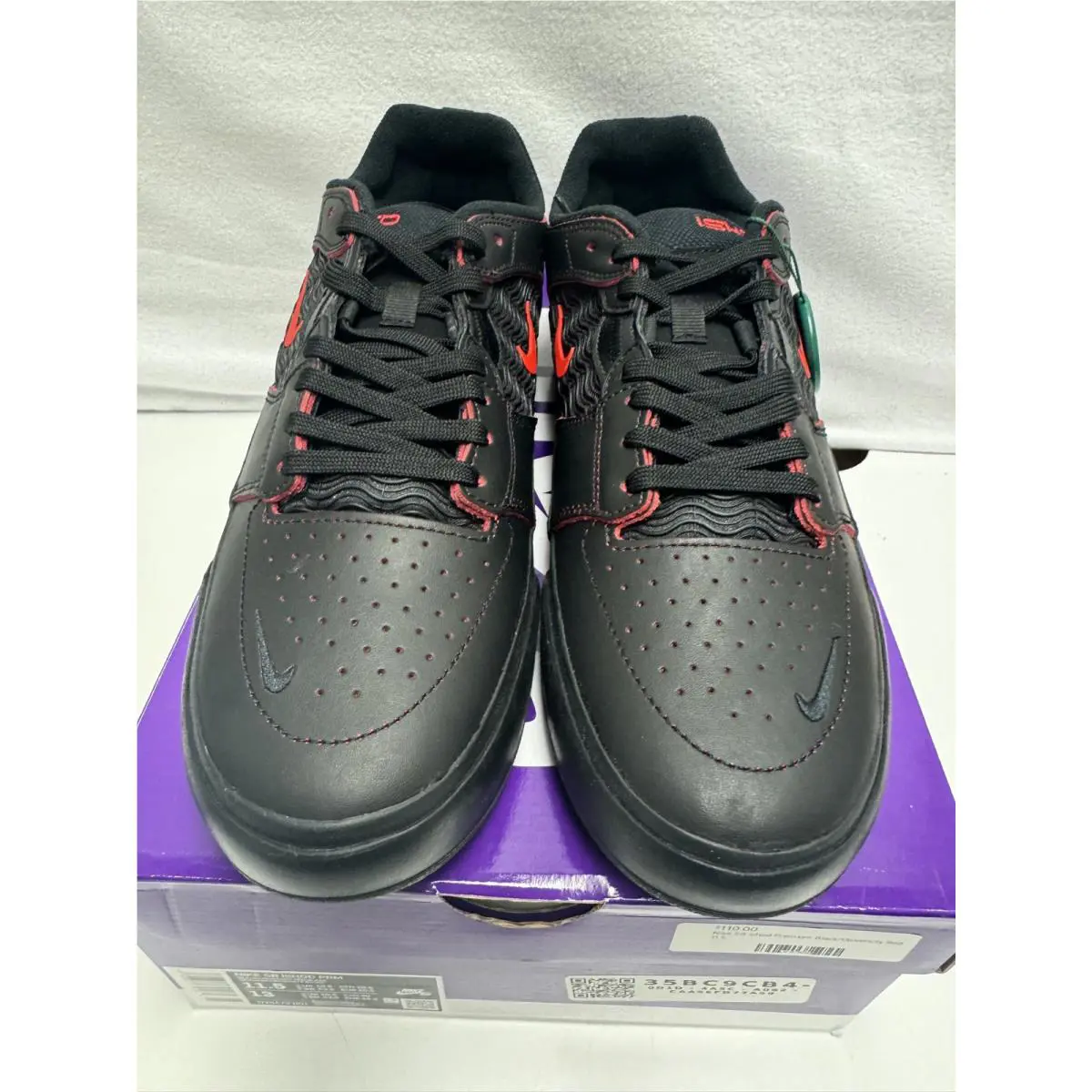 Nike shoes - Nike Ishod Wair Premium SB - DV5473-001 - Black, Manufacturer: Black/Black/Black/University Red 4