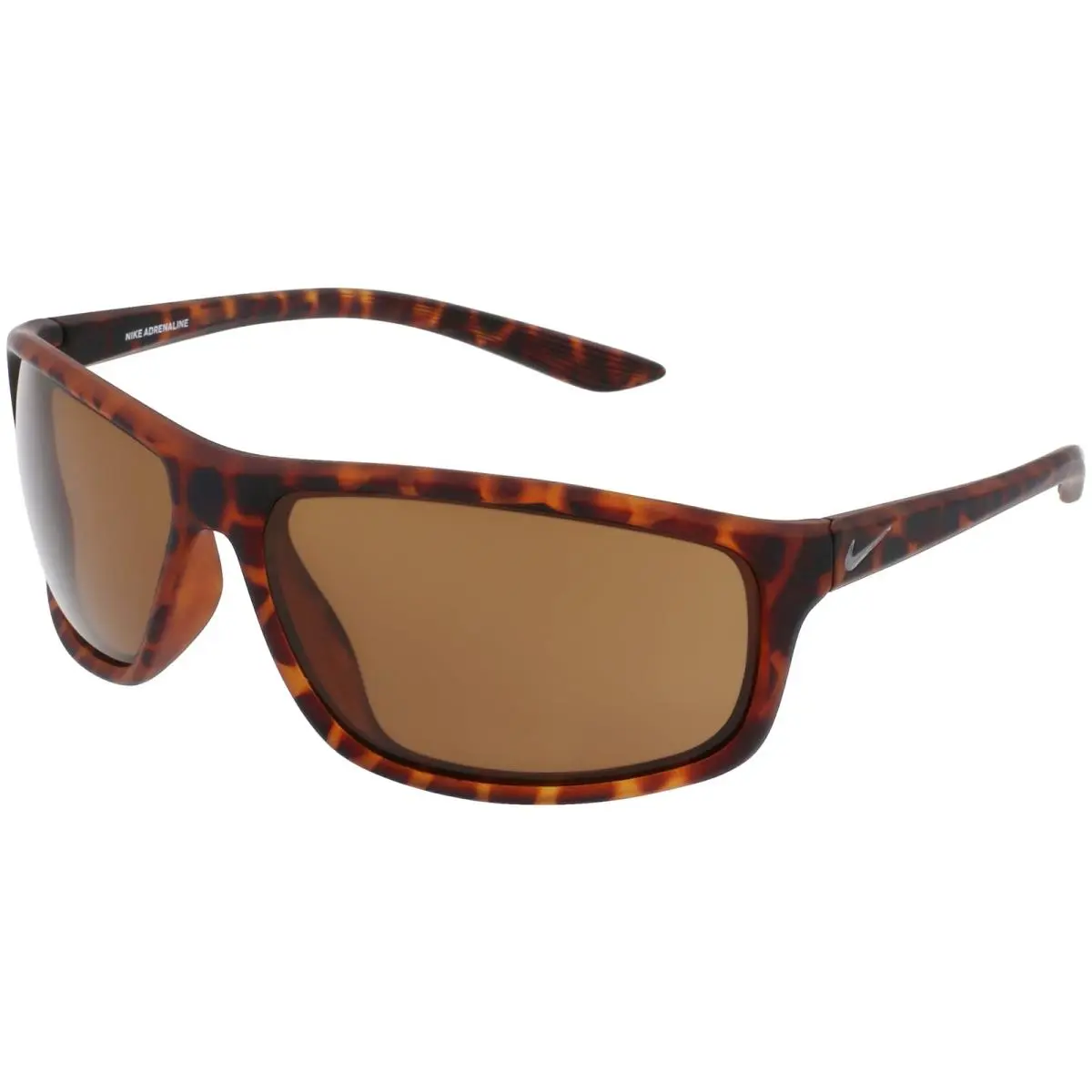 Adrenaline Men`s Matte Tortoise Sport Wrap Sunglasses - EV1112 221 by Nike