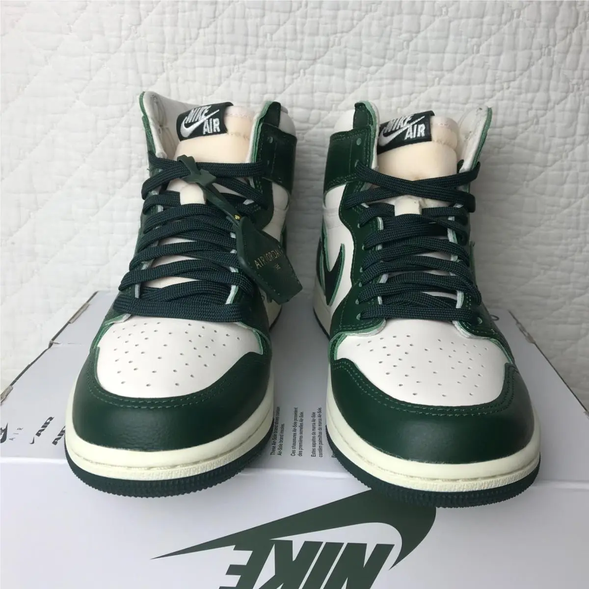 Nike shoes - Nike Air Jordan 1 - Air - FD2596-101 - Pale Ivory/ Pro Green-Fir 3