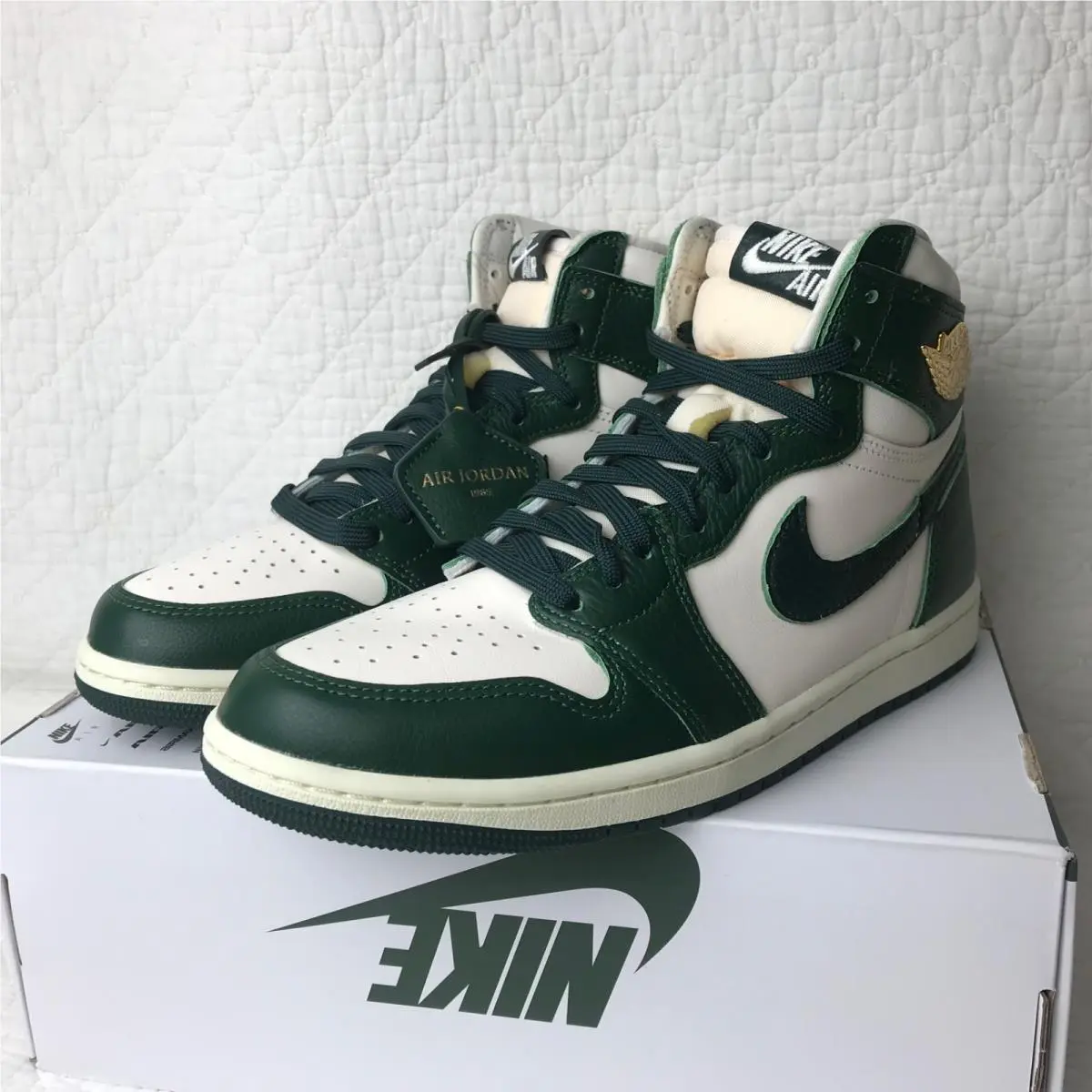 Nike shoes - Nike Air Jordan 1 - Air - FD2596-101 - Pale Ivory/ Pro Green-Fir 5
