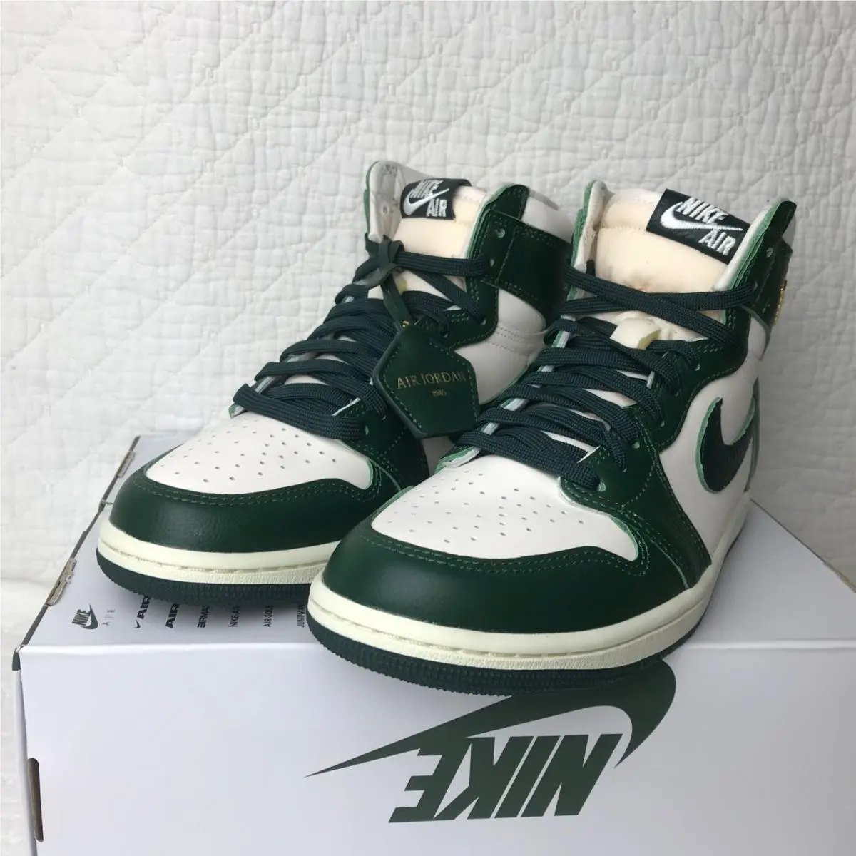 Nike shoes - Nike Air Jordan 1 - Air - FD2596-101 - Pale Ivory/ Pro Green-Fir 6