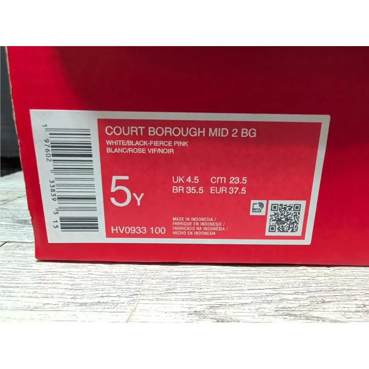 Nike shoes - Court Borough Mid 2 Bg - Hv0933100 - Pink 8