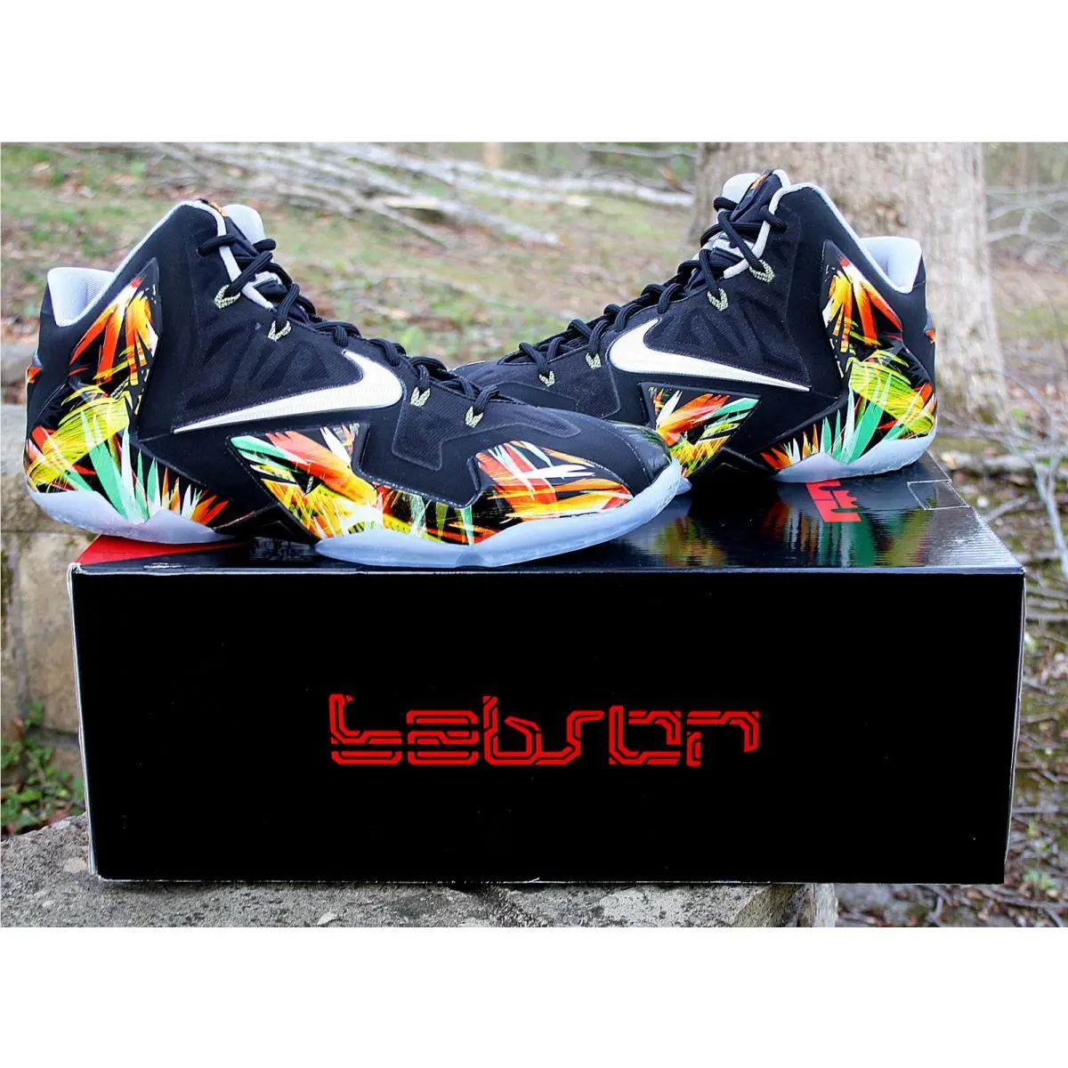 Nike shoes - Nike LeBron 11 - LeBron - 616175-006 - Black/metallic silver/wolf grey/atomic mint (UPC: 091202538521) 13