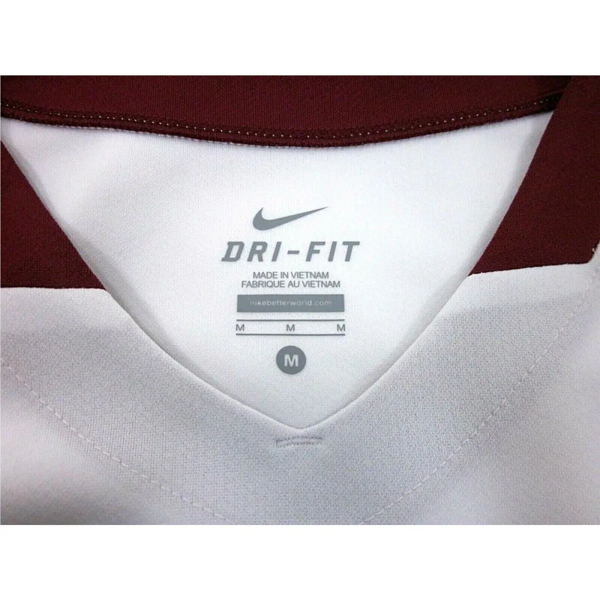 Nike clothing - White/Maroon (UPC: 676556726055) 1
