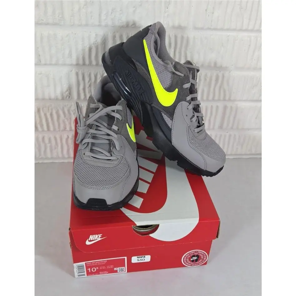 Nike Air Max Excee Grey Yellow Black FZ5486-007 Men`s Sneakers Shoes Size 10.5 - Gray