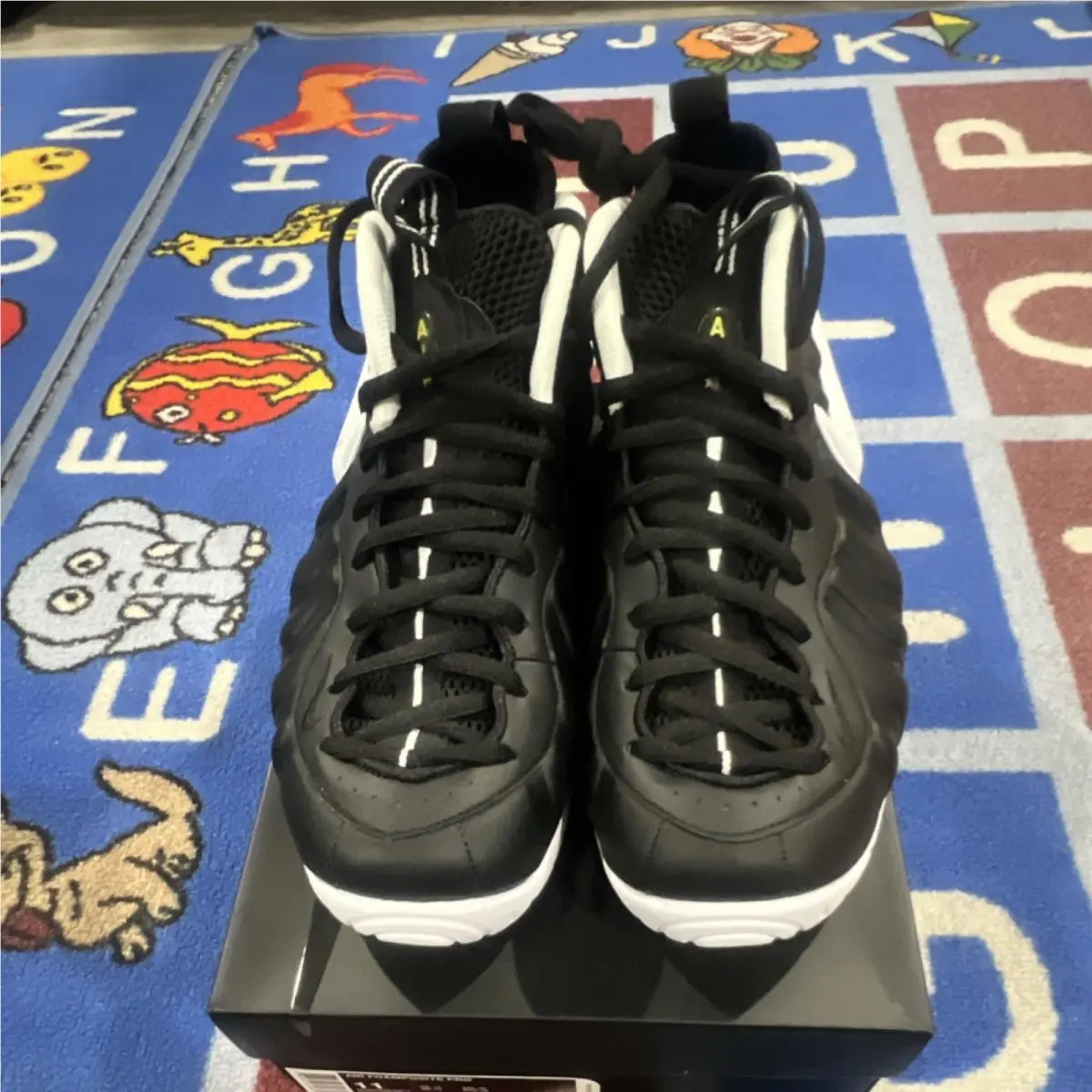 Nike Foamposite Black White High Top Basketball Sneaker Men Athletic Shoe