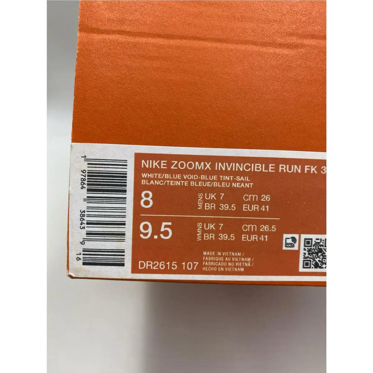 Nike shoes - Nike ZoomX Invincible - ZoomX Invincible - DR2615 107 - White/Blue Void-Blue Tint-Sail (UPC: 197864386439) 8