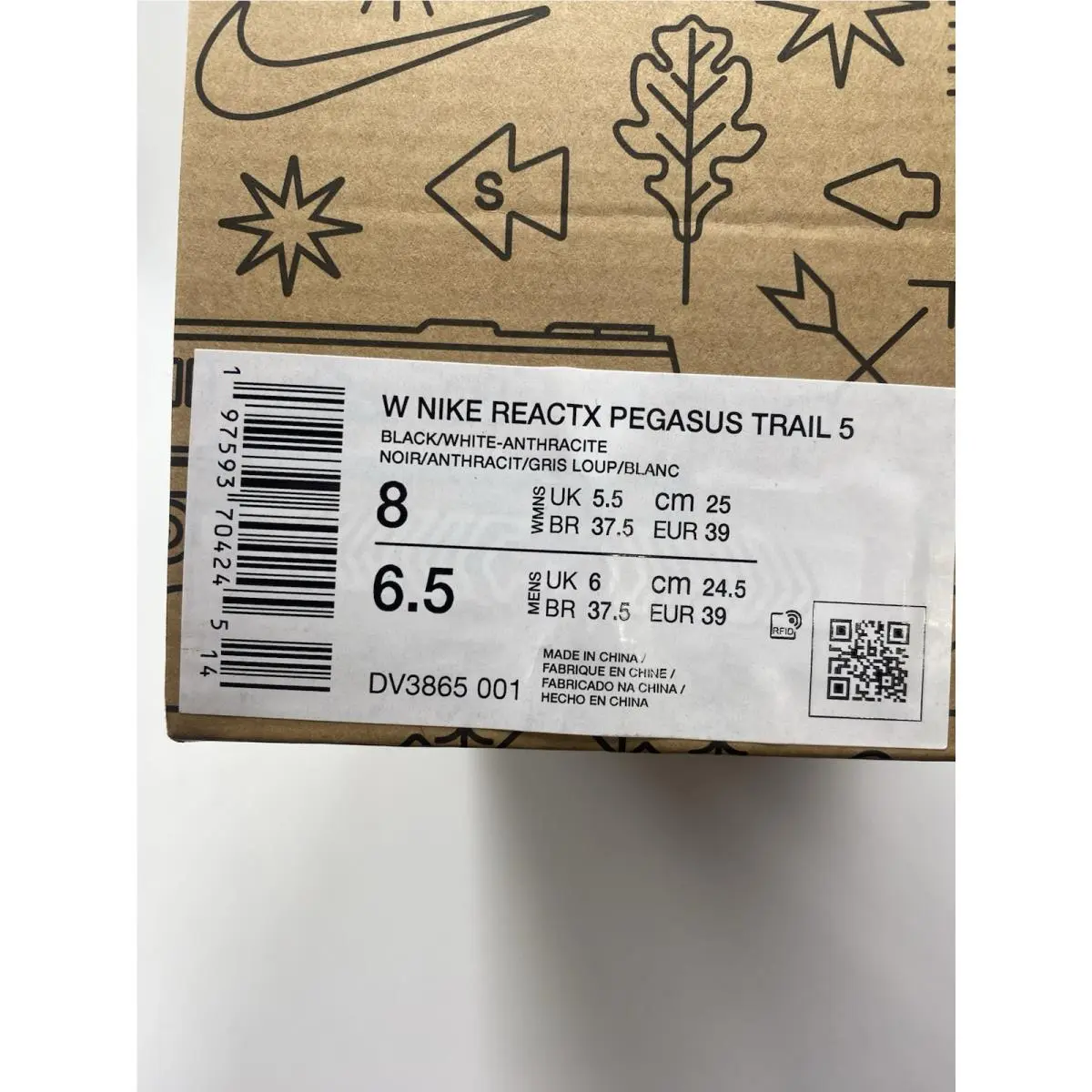 Nike shoes - Nike Pegasus Trail - Pegasus Trail - DV3865-001 - Black/White-Anthracite (UPC: 197593704245) 8