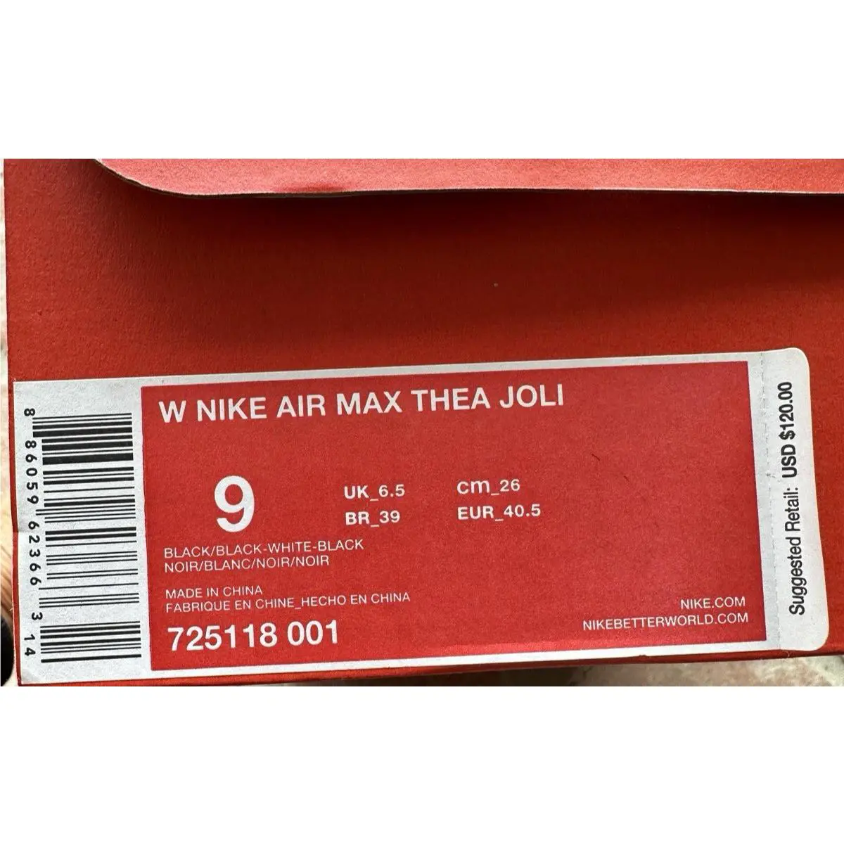 Nike shoes - Nike Air Max Thea - Air Max Thea - 725118 001 - Black 4