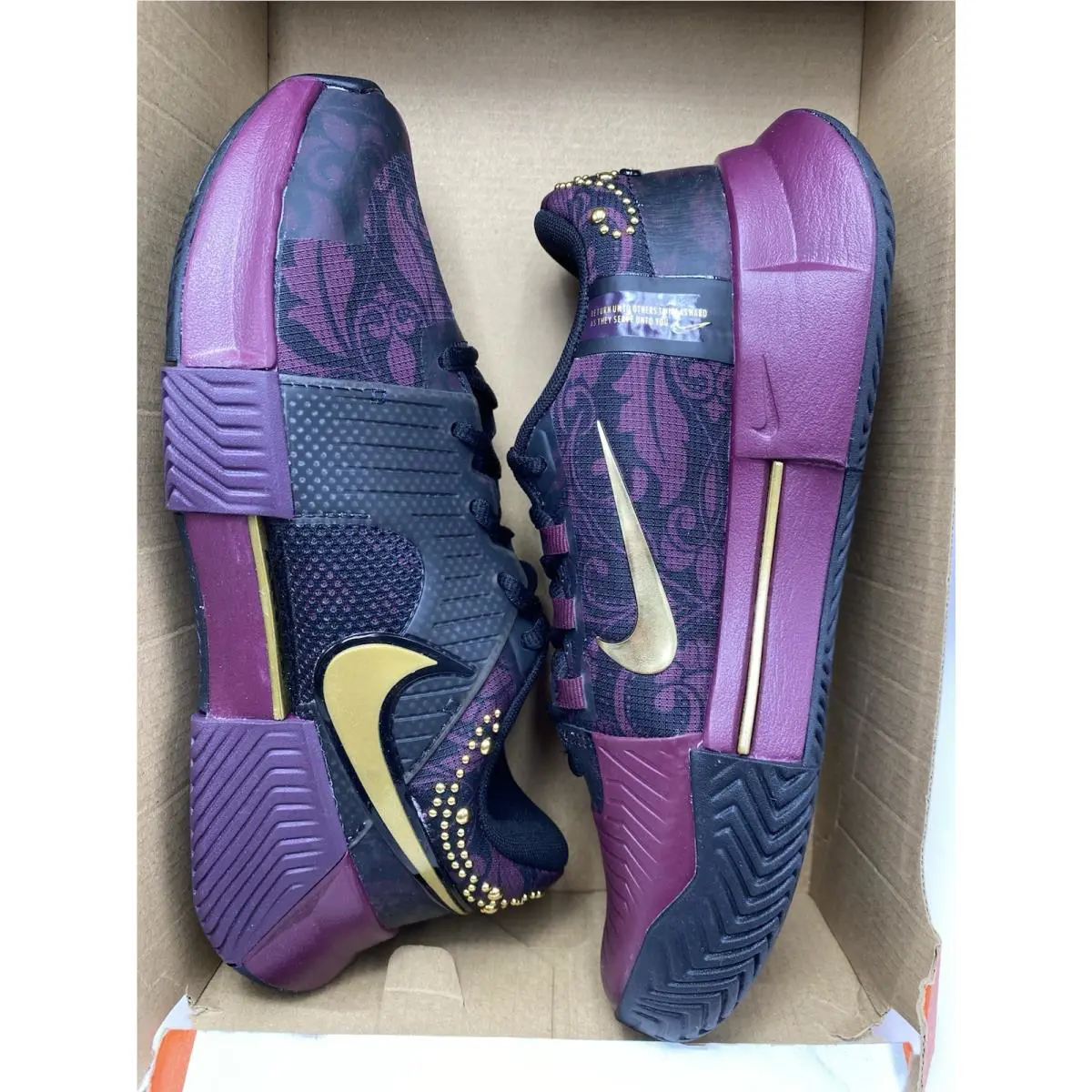 Nike shoes - Nike Zoom GP - Zoom - HQ2553 601 - Bordeaux/Metallic Gold-Black (UPC: 198486882644) 7