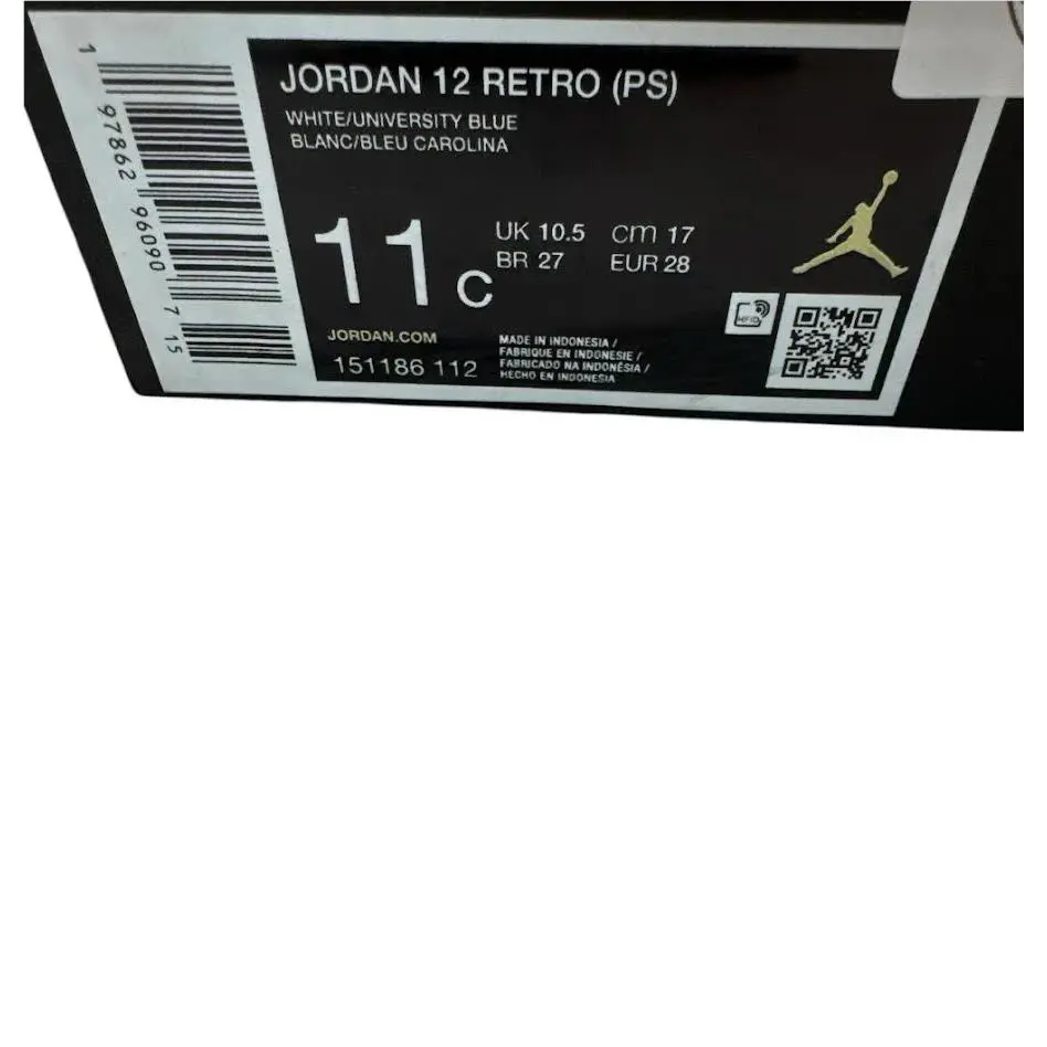 Nike shoes - Kids Air Jordan 12 Retro White University Blue Size 11C 2