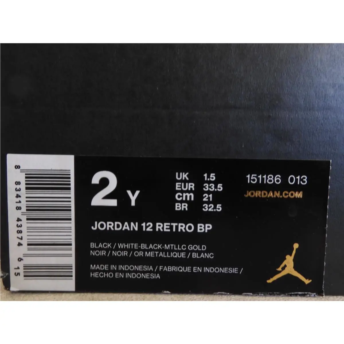 Nike shoes - Air Jordan 12 - Air - Black (UPC: 883418438746) 6