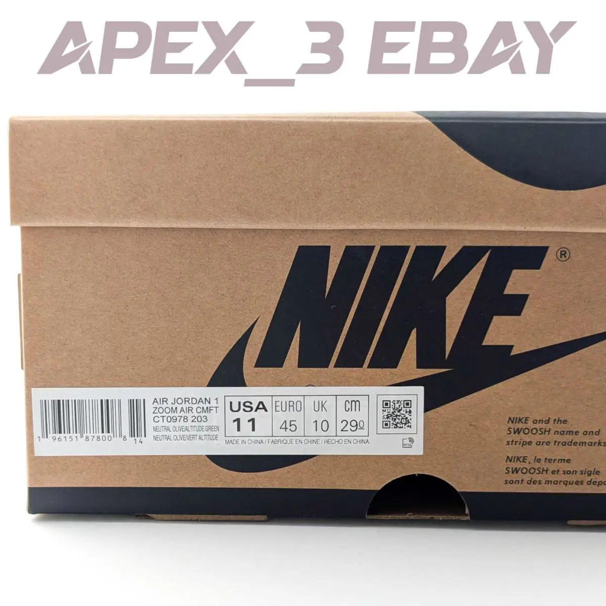 Nike shoes - Air Jordan 1 Zoom - Air Zoom - CT0978 203 - Green, way: Neutral Olive / Altitude Green 5