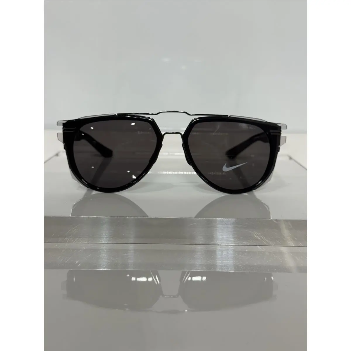 Nike Electric Daze IF1009X 010 Black/gray Plastic Aviator Sunglasses