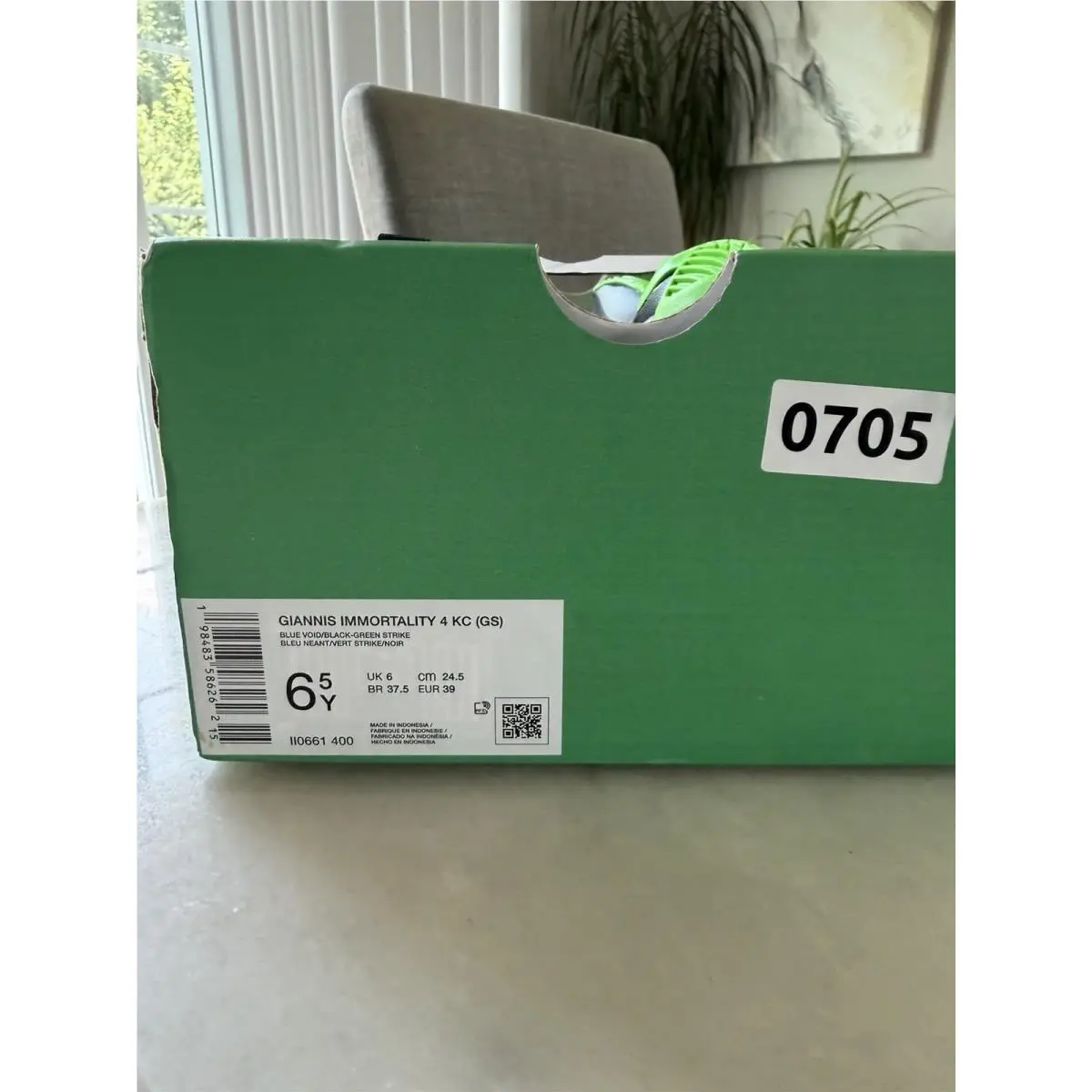 Nike shoes - Giannis Immortality 4 KC (PS) - II0661 400 - Blue, Green, Black (UPC: 0198483586262) 9