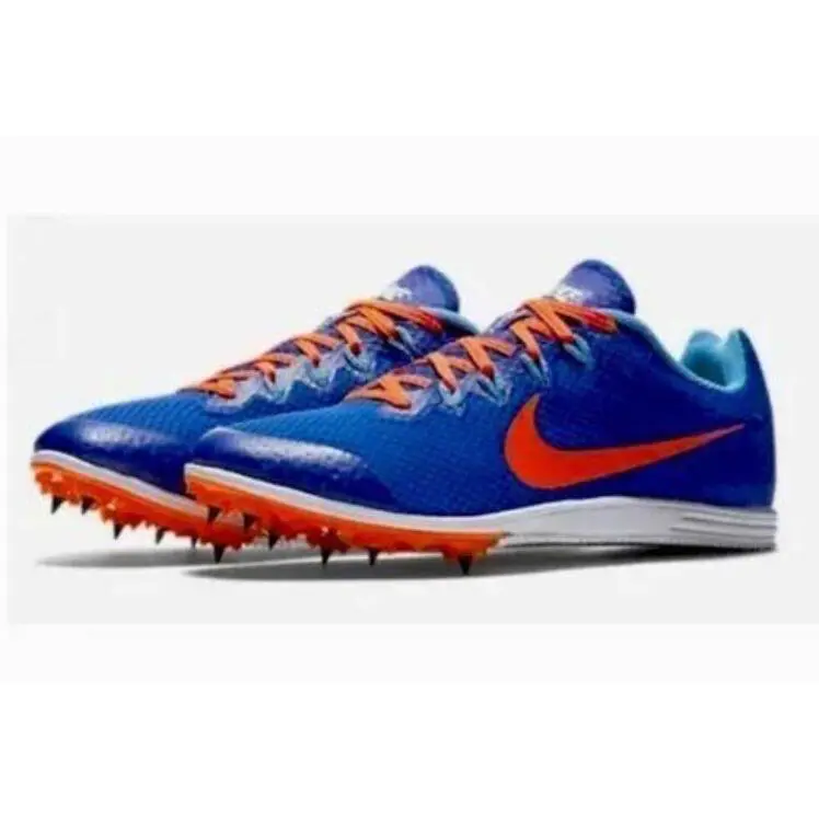 Nike Mens Zoom Rival D9 Spikes Track Field Racing Distance Blue Orange Size 10.5 - Blue