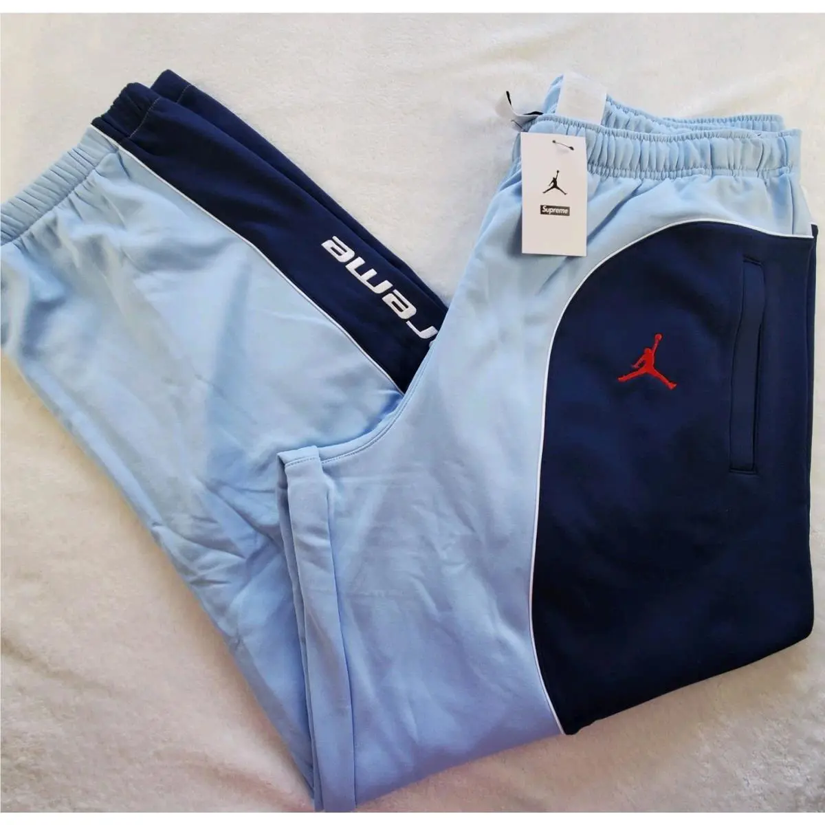 Nike clothing - Supreme x Jordan Track Pant - HF0832-436 - Blue (UPC: 197599213451) 2