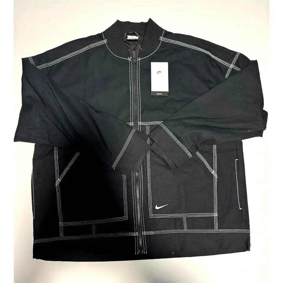 Nike clothing - Nike Sportswear Oversized Graphic Cargo Jacket - IB2037-010 - Black, Manufacturer: Black/Summit White 0