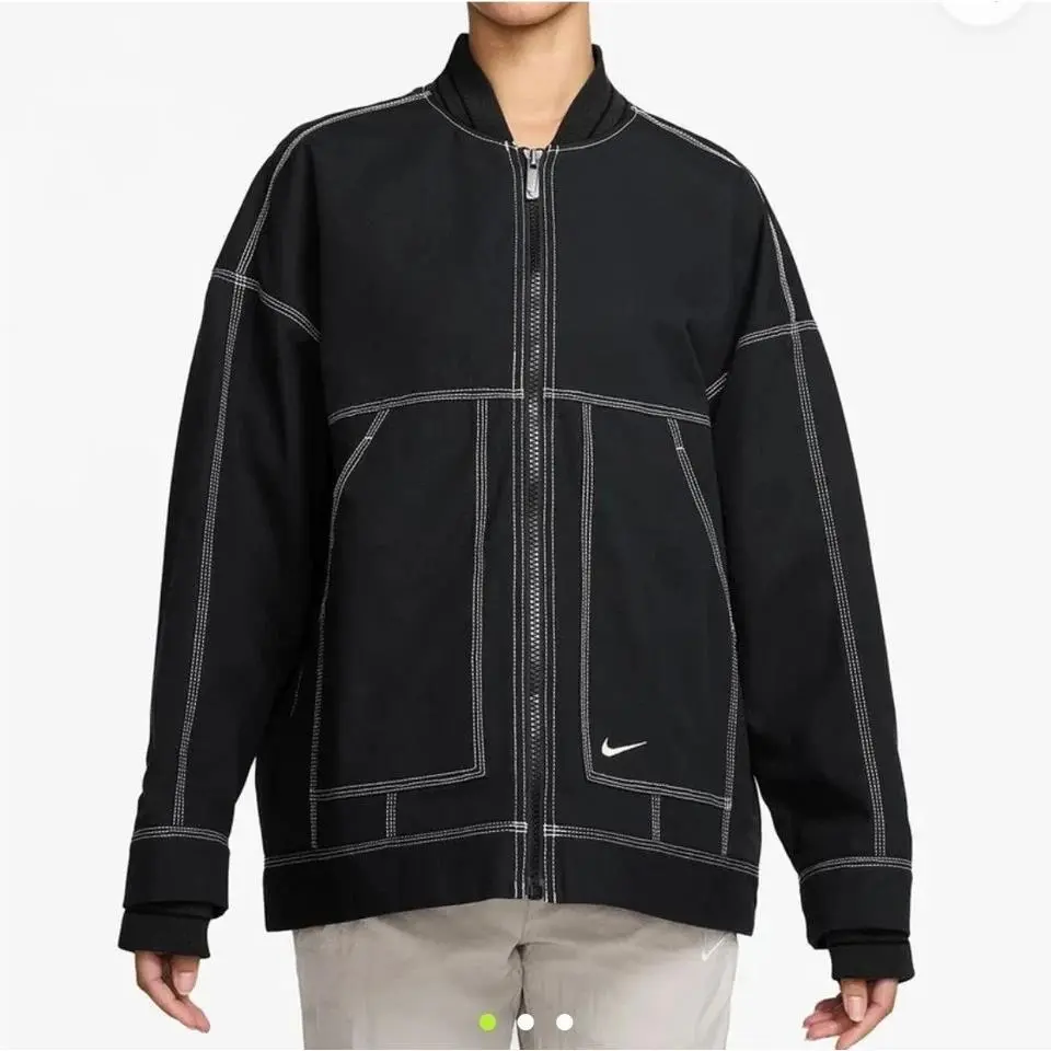Nike clothing - Nike Sportswear Oversized Graphic Cargo Jacket - IB2037-010 - Black, Manufacturer: Black/Summit White 2