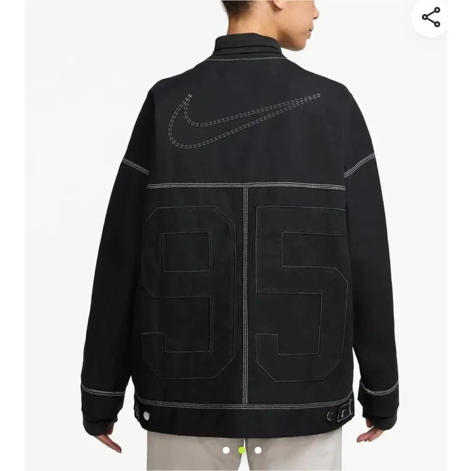 Nike clothing - Nike Sportswear Oversized Graphic Cargo Jacket - IB2037-010 - Black, Manufacturer: Black/Summit White 3