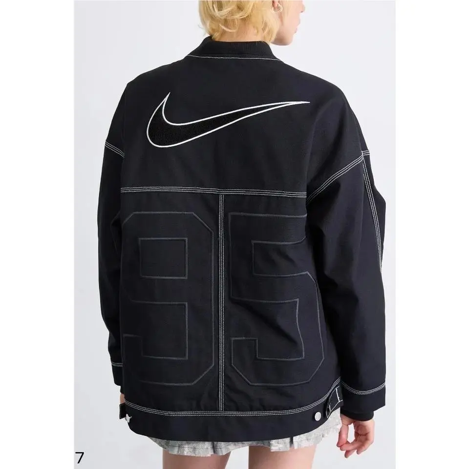 Nike clothing - Nike Sportswear Oversized Graphic Cargo Jacket - IB2037-010 - Black, Manufacturer: Black/Summit White 4