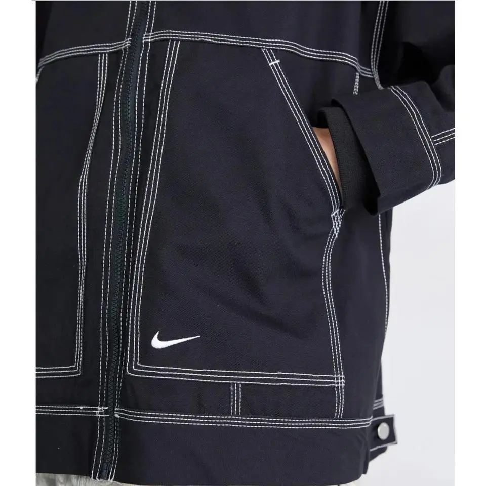Nike clothing - Nike Sportswear Oversized Graphic Cargo Jacket - IB2037-010 - Black, Manufacturer: Black/Summit White 8