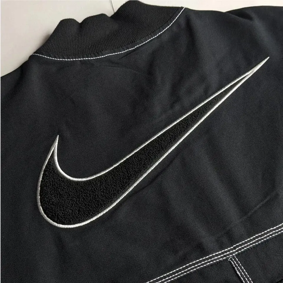 Nike clothing - Nike Sportswear Oversized Graphic Cargo Jacket - IB2037-010 - Black, Manufacturer: Black/Summit White 18