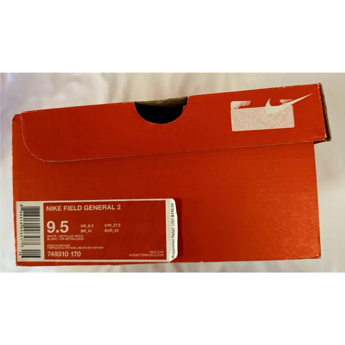 Nike shoes - Nike Zoom Field General 2 - 749310-170 - White, Manufacturer: white/gold rush 9