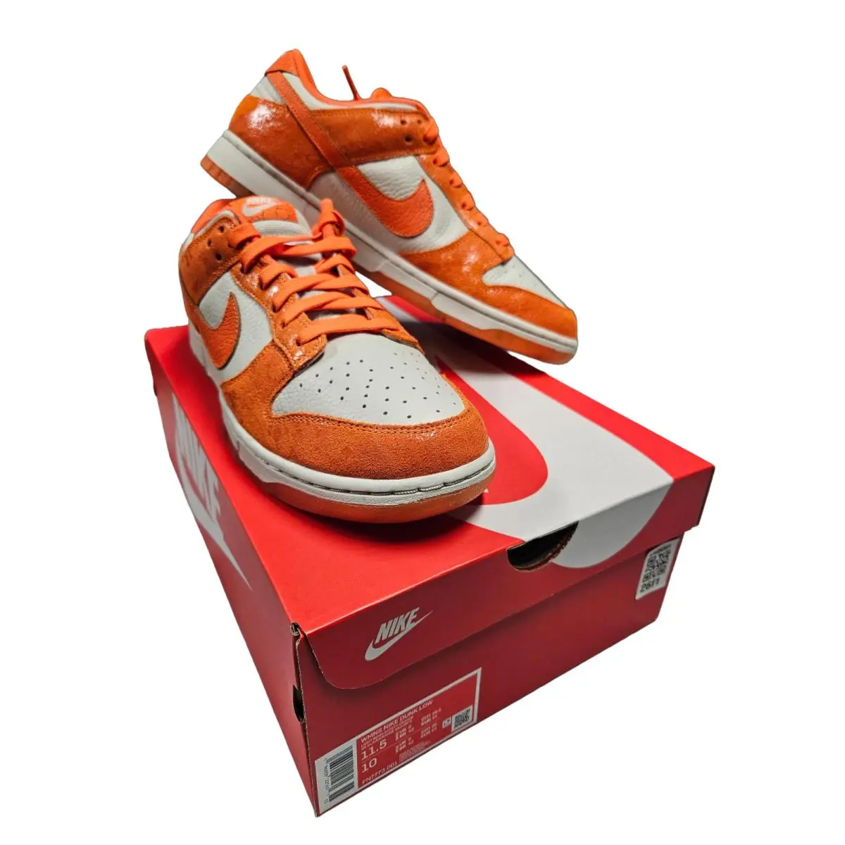 Size: 11.5 - Nike Wmns Dunk Low Cracked Orange FN7773-001 - Orange