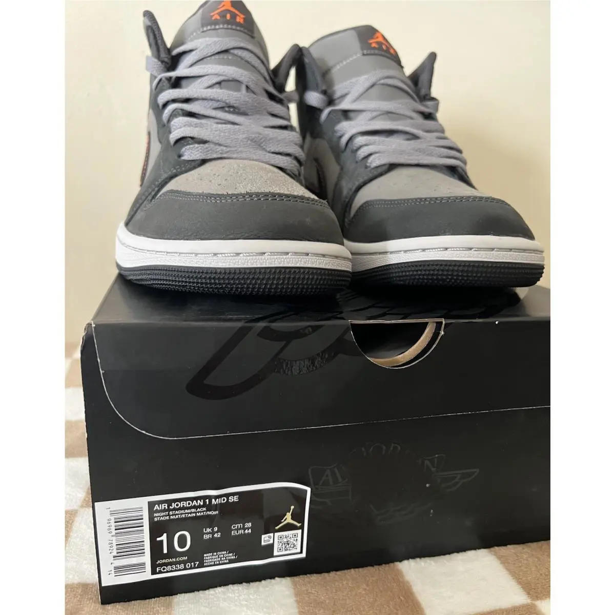 Nike shoes - Nike Air Jordan 1 - Air - FQ8338 017 - Night Stadium/Black/Flat Pewter/Total Orange/Neutral Grey 12