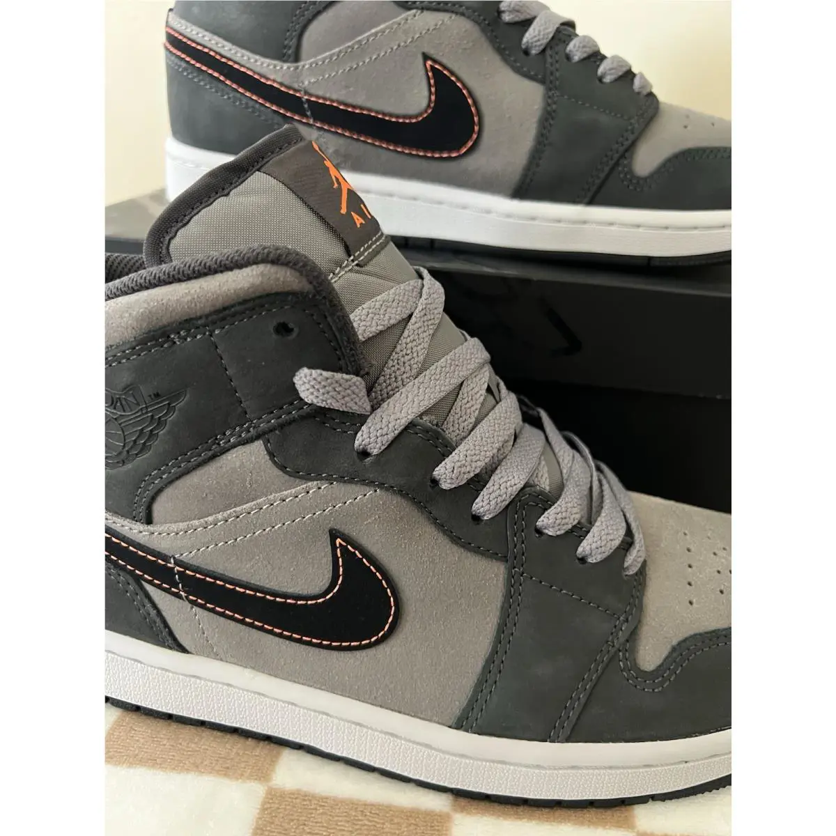 Nike shoes - Nike Air Jordan 1 - Air - FQ8338 017 - Night Stadium/Black/Flat Pewter/Total Orange/Neutral Grey 2