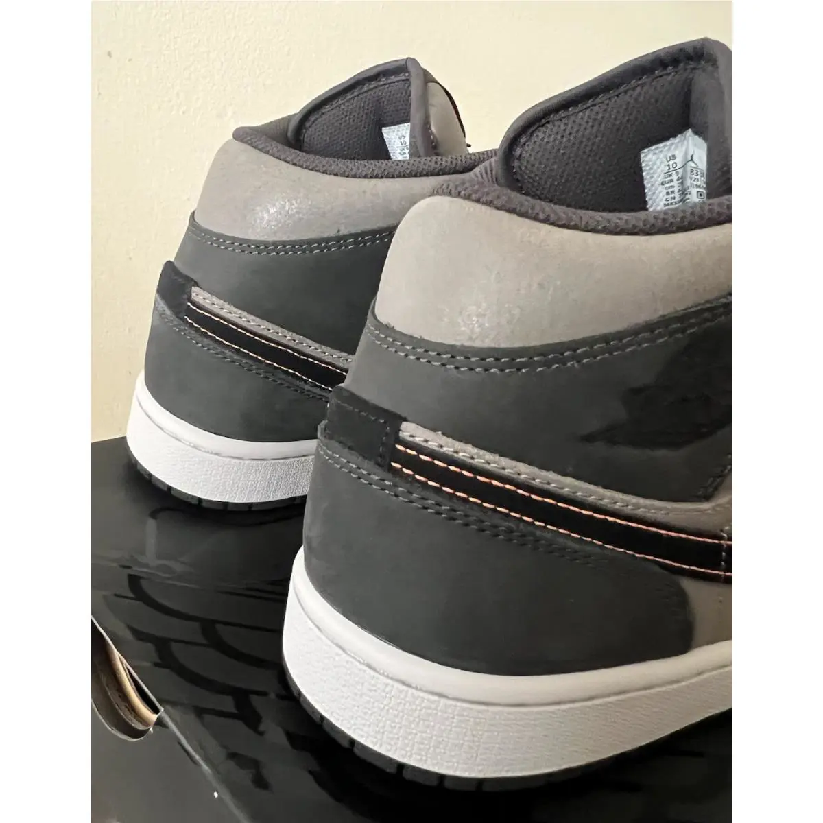 Nike shoes - Nike Air Jordan 1 - Air - FQ8338 017 - Night Stadium/Black/Flat Pewter/Total Orange/Neutral Grey 10