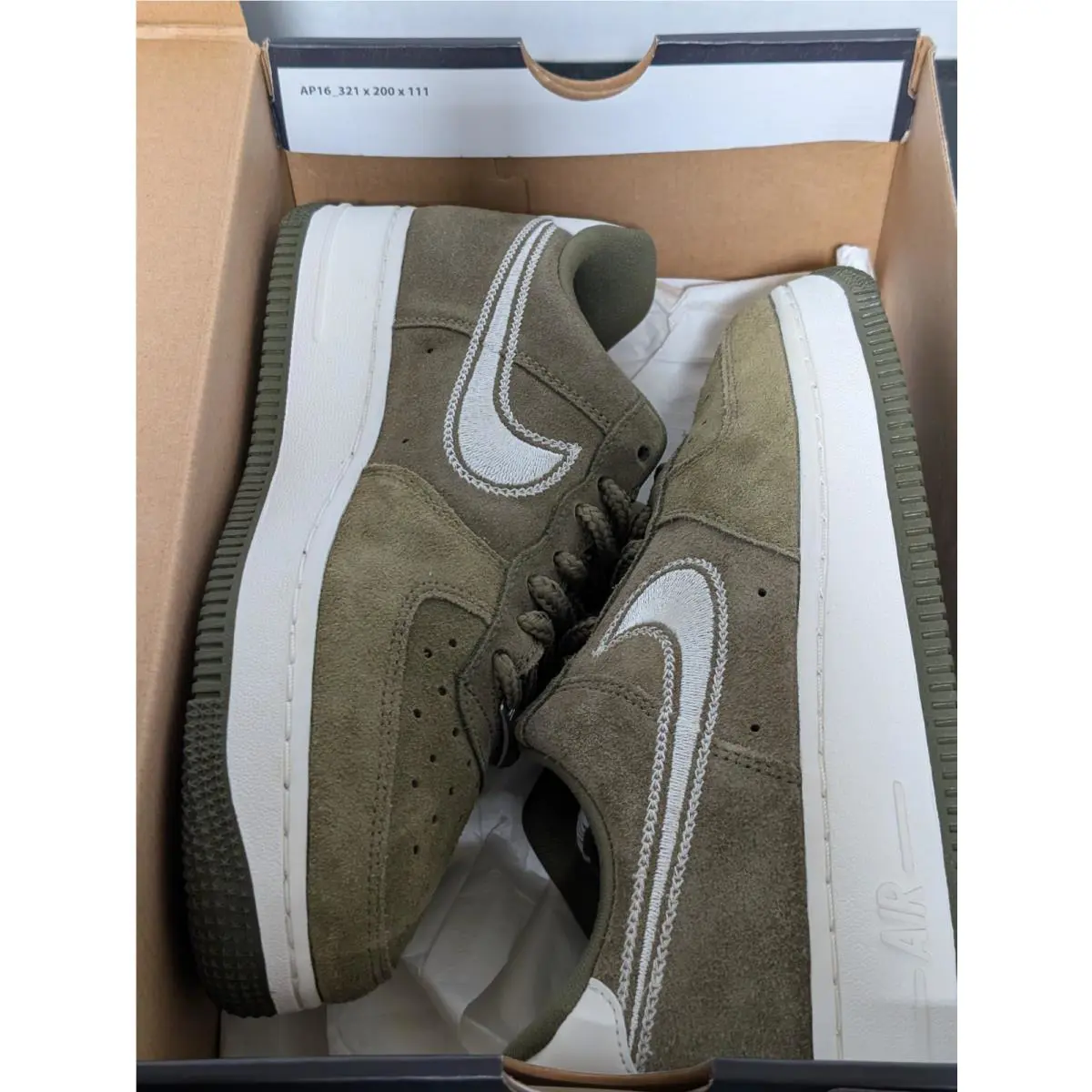Nike shoes - Nike Air Force 1 `07 LV8 - IB6388-200 - Medium Olive/White-Cargo Khaki 9