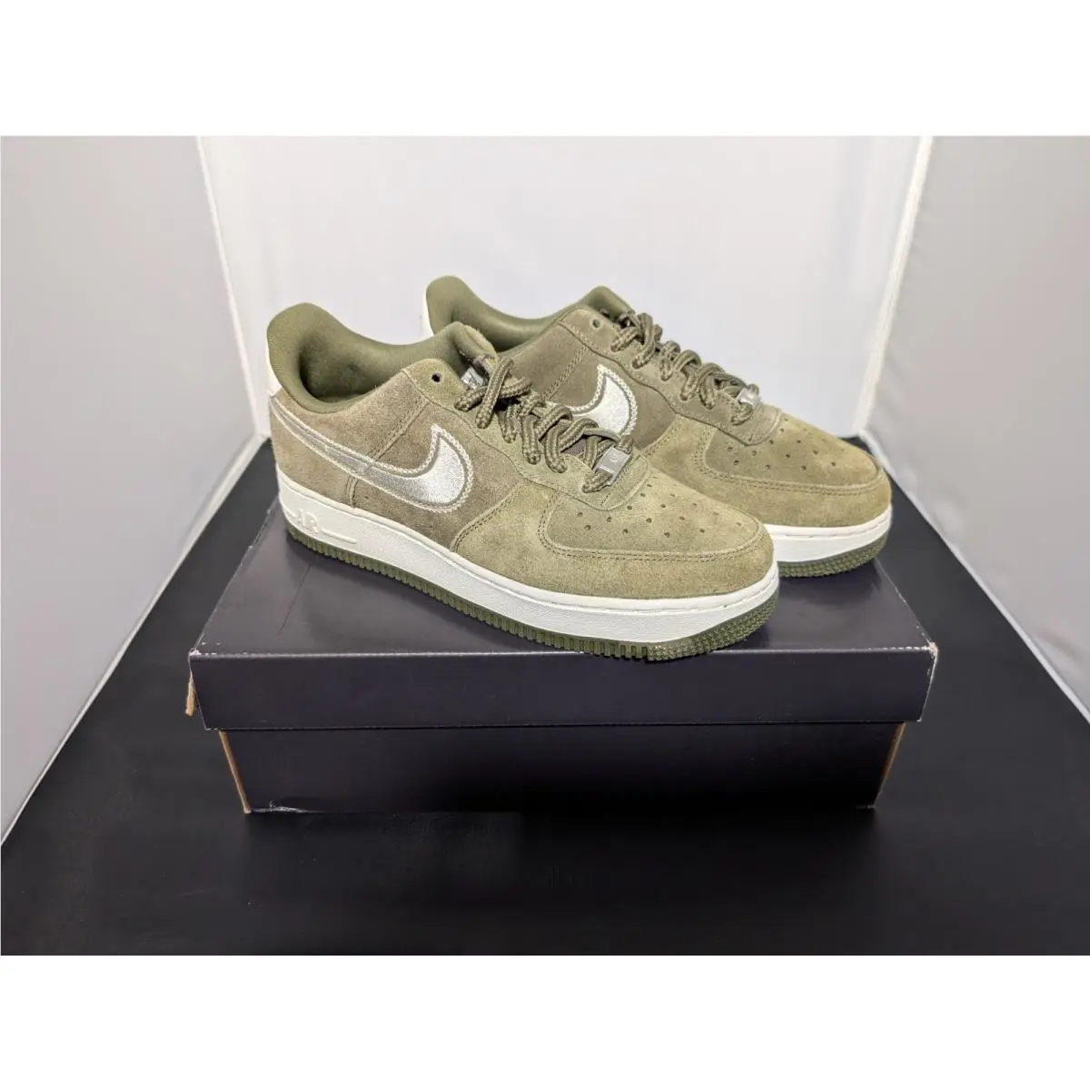 Nike shoes - Nike Air Force 1 `07 LV8 - IB6388-200 - Medium Olive/White-Cargo Khaki 0