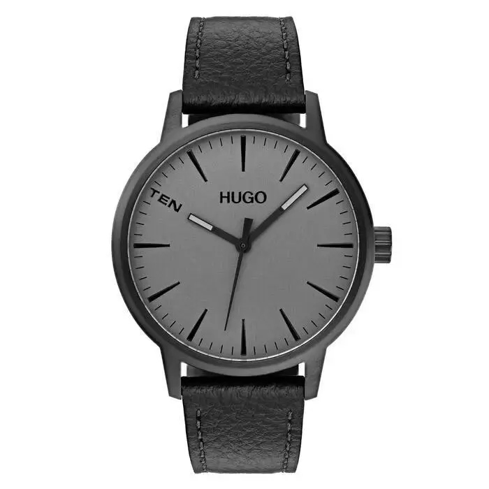 Mens Wristwatch Hugo Boss Casual Watch 1530074 Leather Black