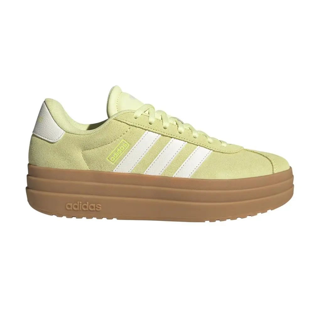 Adidas Vl Court Bold Lace Up Womens Yellow Sneakers Casual Shoes JI1784-A