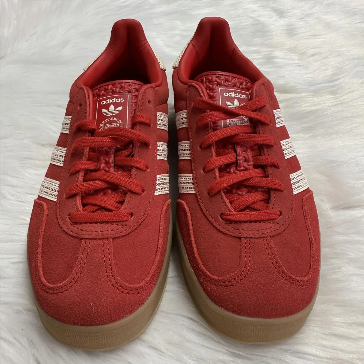 Adidas shoes - Gazelle Indoor Better Scarlet Wonder White Gum - JI2756 - Red 6