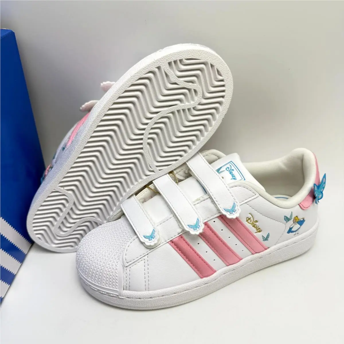Adidas shoes - adidas Superstar CF - Superstar - Cloud White/Light Pink/Lucid Aquamarine 5