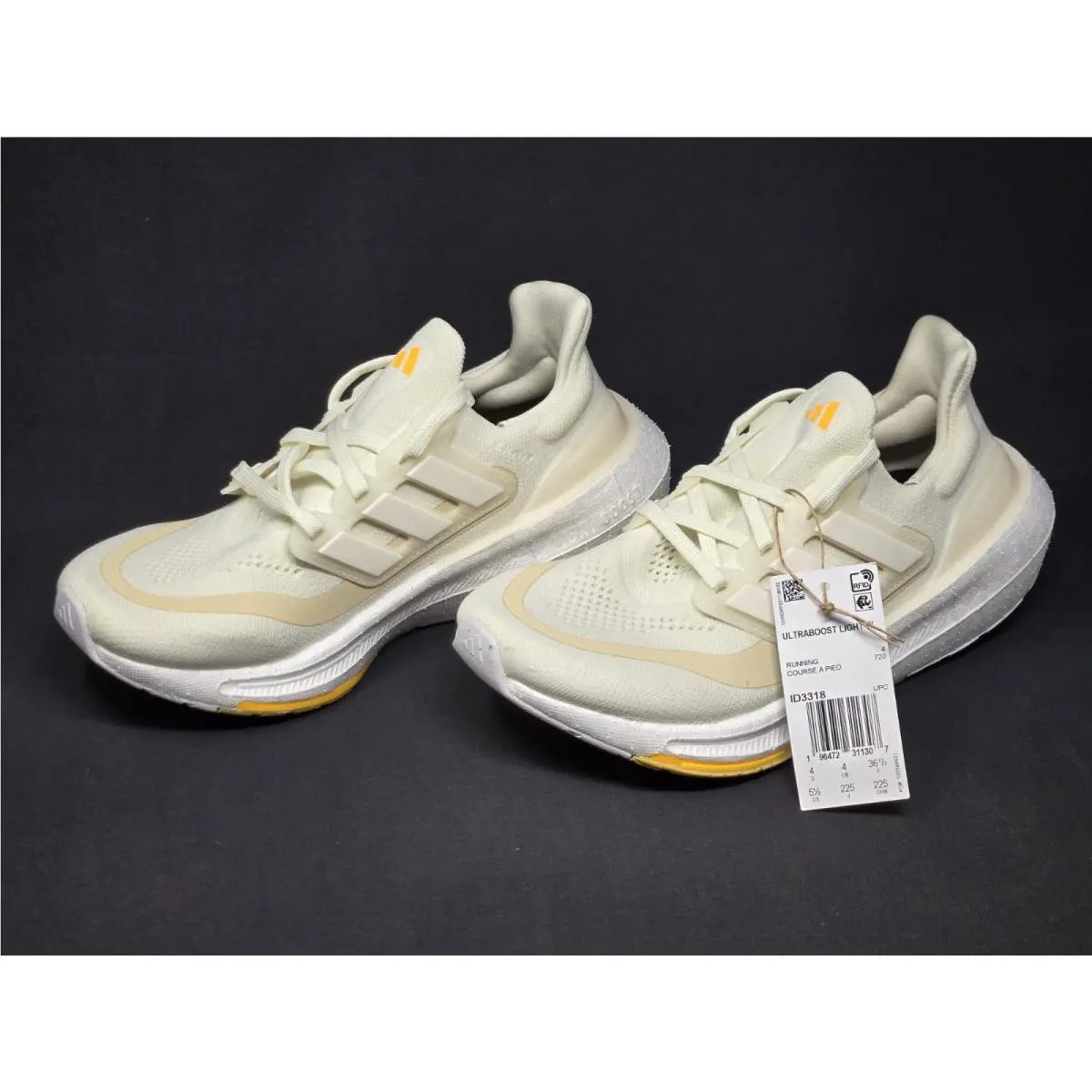Adidas Ultraboost Light Ivory Crystal Sand Women Size 5.5 Shoes ID3318 Nby
