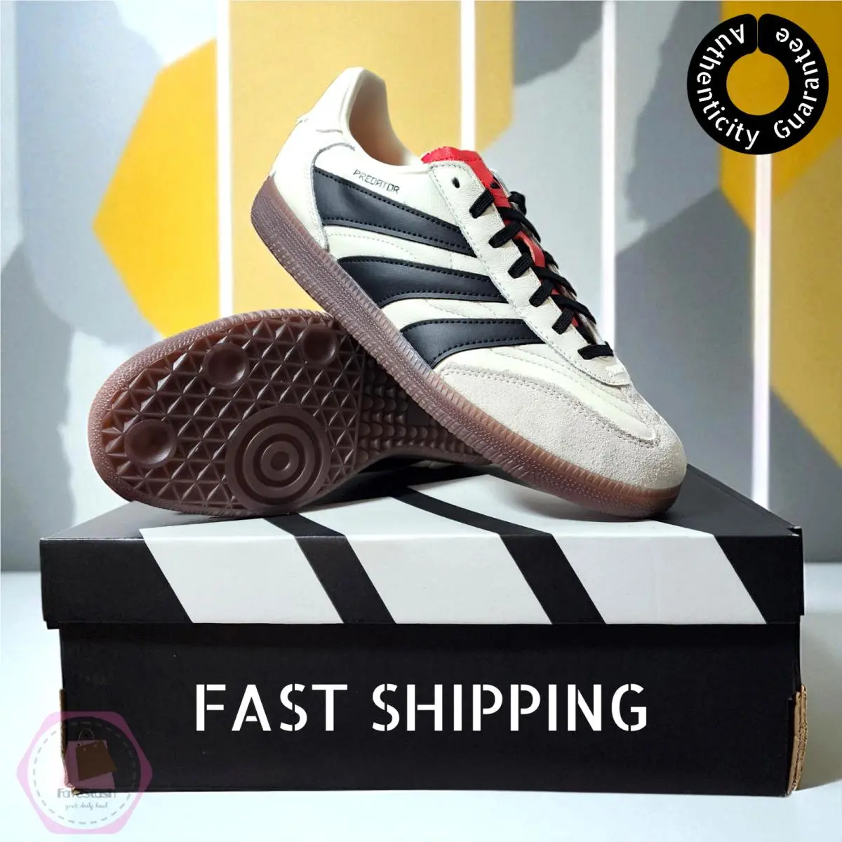 Adidas Predator Freestyle Indoor Soccer Shoes Off White Black Ruby JH8893 Unisex