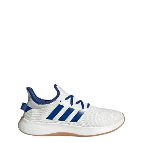 Adidas Womens Cloudfoam Pure Sportswear White/team Royal Blue/grey 8.5