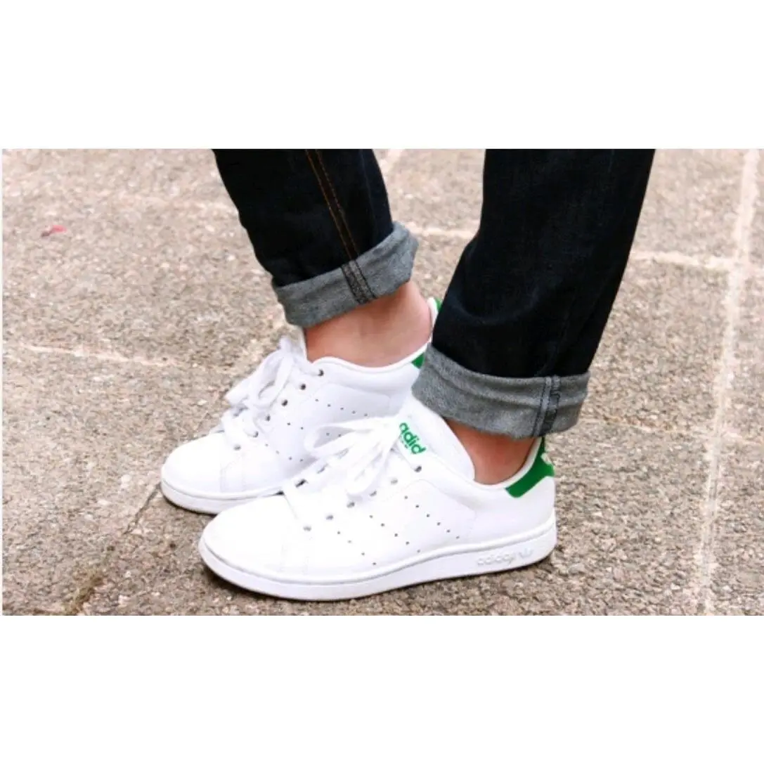 Adidas Women`s Stan Smith Shoes B24105 White // White-fairway Green