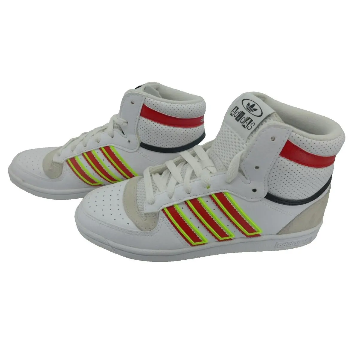 Adidas Top Ten RB Mens White Red Lime Athletic Shoes